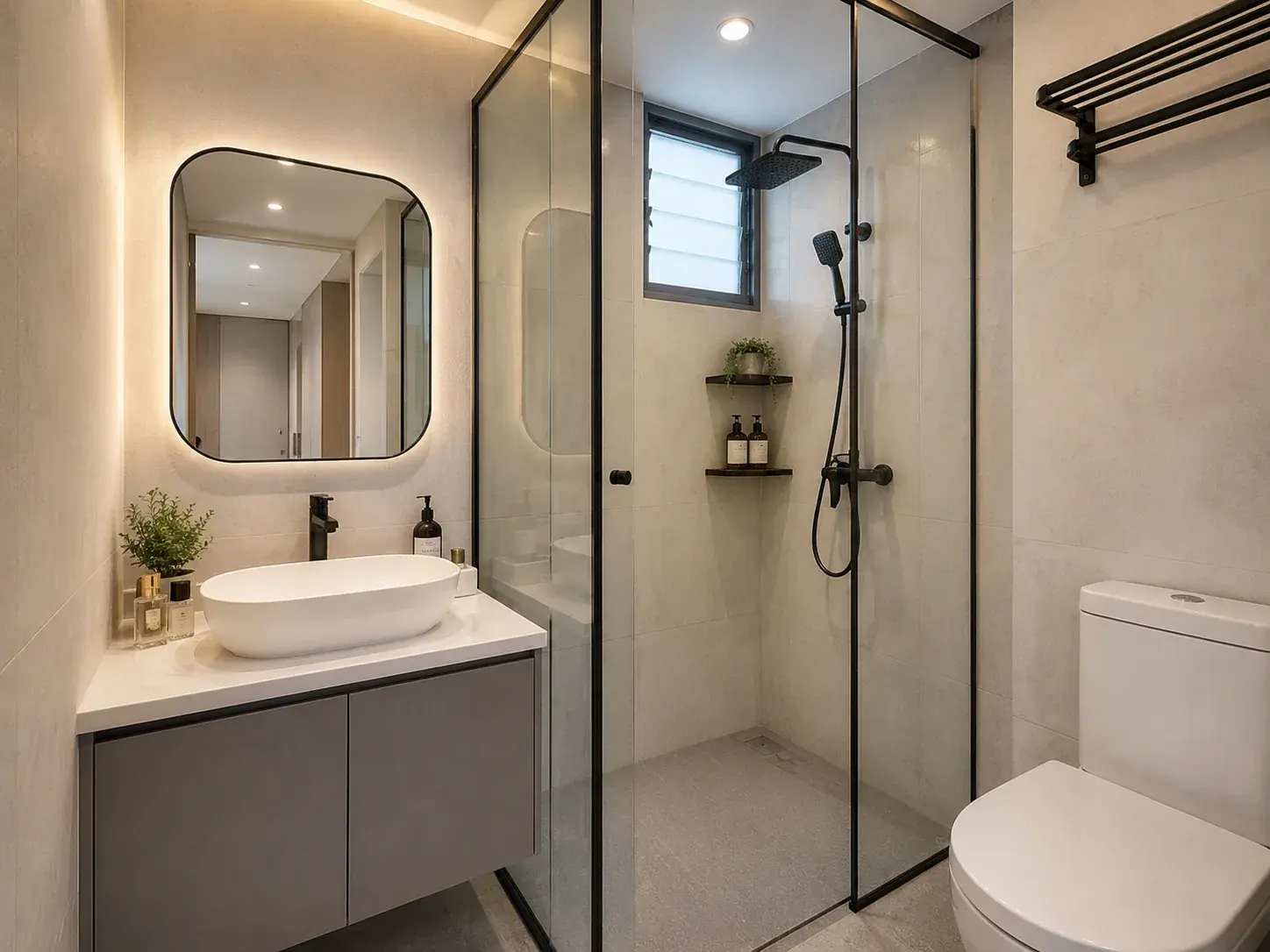 Walk-in rain shower — Queenstown · 5-room HDB